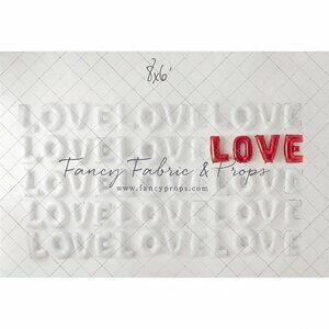 Fancy Fabric & Props Modern Love Photography Fabric Backdrop 8x6